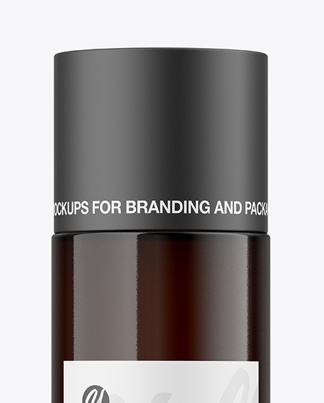 Dark Amber Bottle Mockup Dark Amber Bottle Mockup