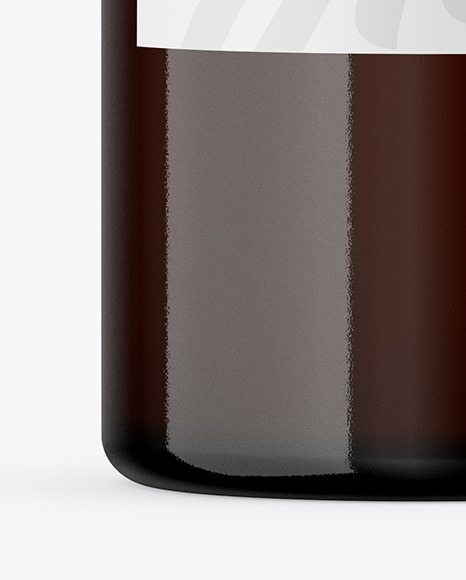 Dark Amber Bottle Mockup