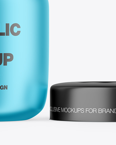 Opened Metallic Jar Mockup