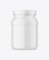 Glossy Protein Jar Mockup