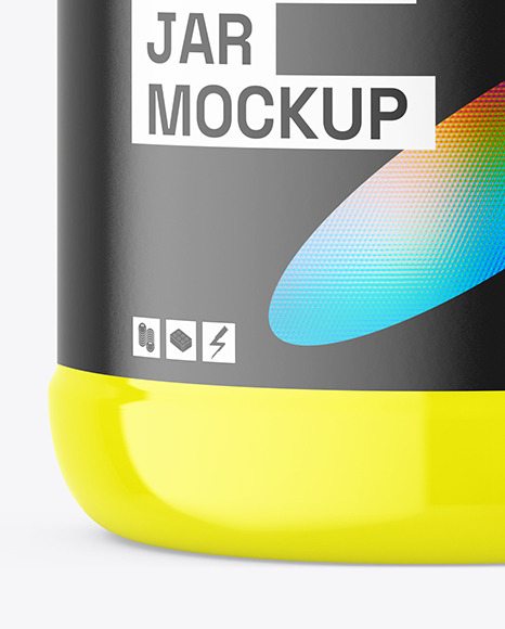 Glossy Protein Jar Mockup Glossy Protein Jar Mockup