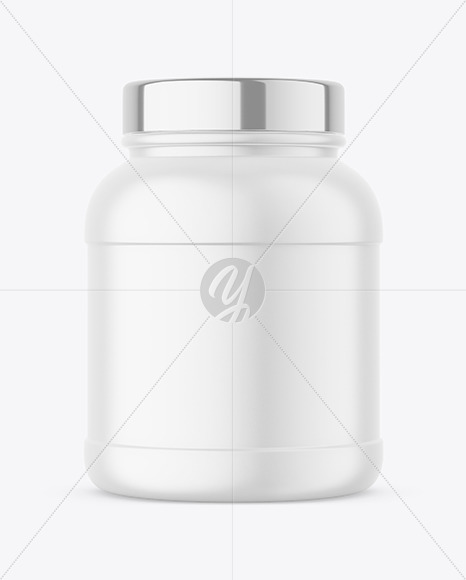 Matte Protein Jar Mockup Matte Protein Jar Mockup