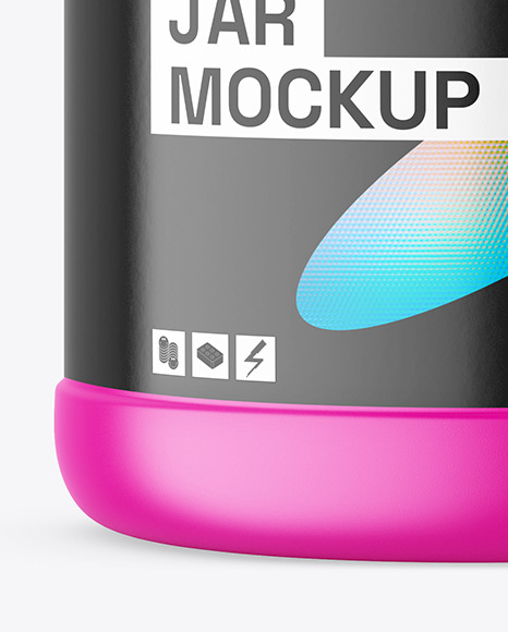 Matte Protein Jar Mockup Matte Protein Jar Mockup