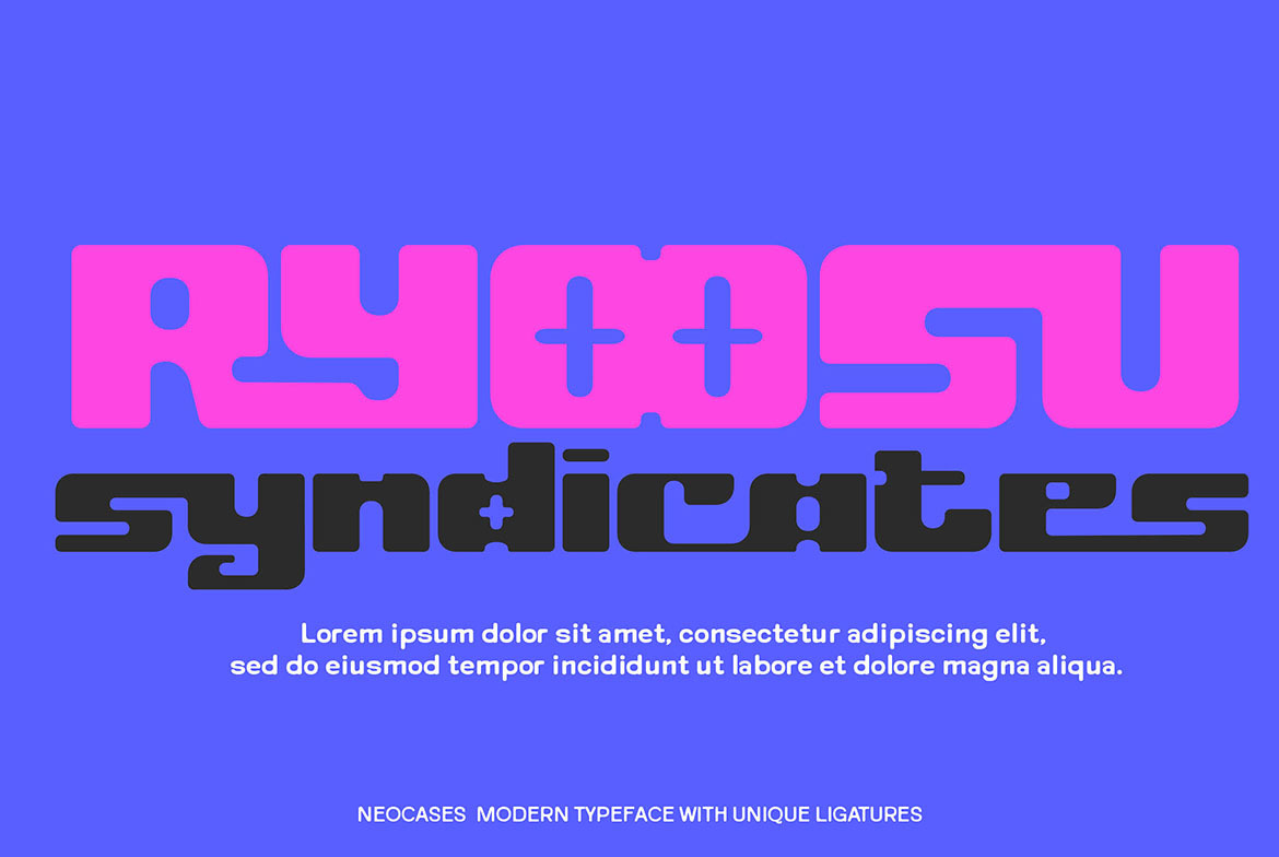 Neocases - Unique Display Typeface Neocases - Unique Display Typeface