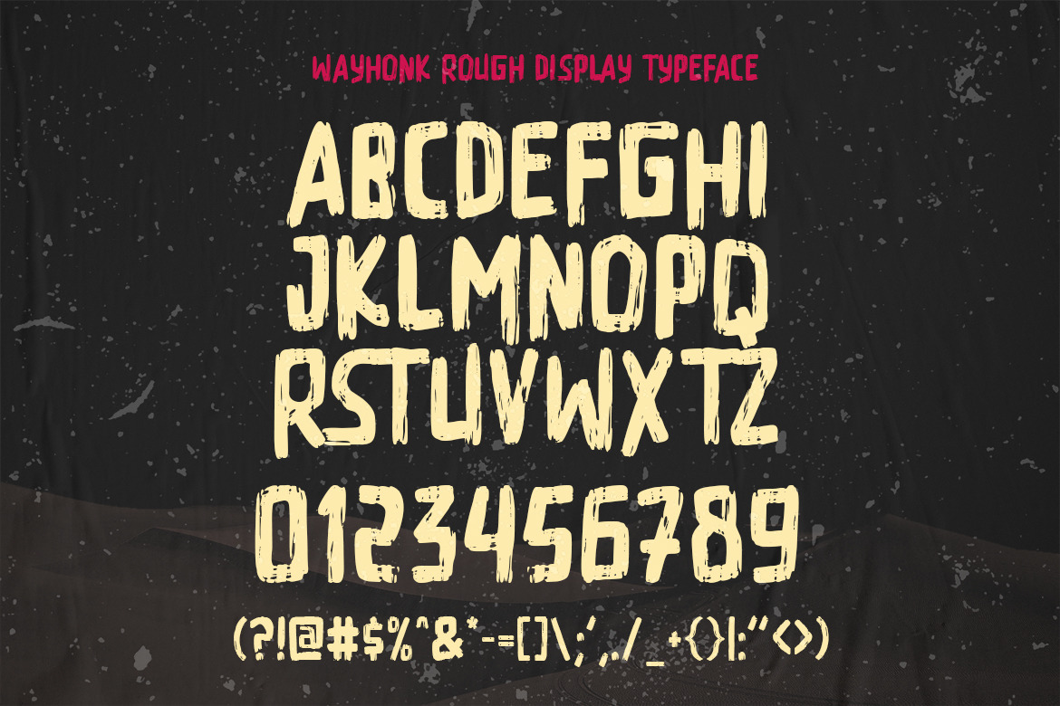 Wayhonk - Rough Display Typeface