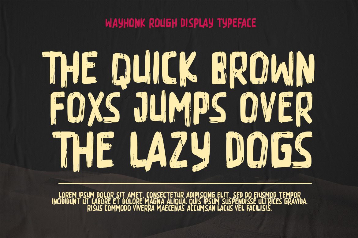 Wayhonk - Rough Display Typeface