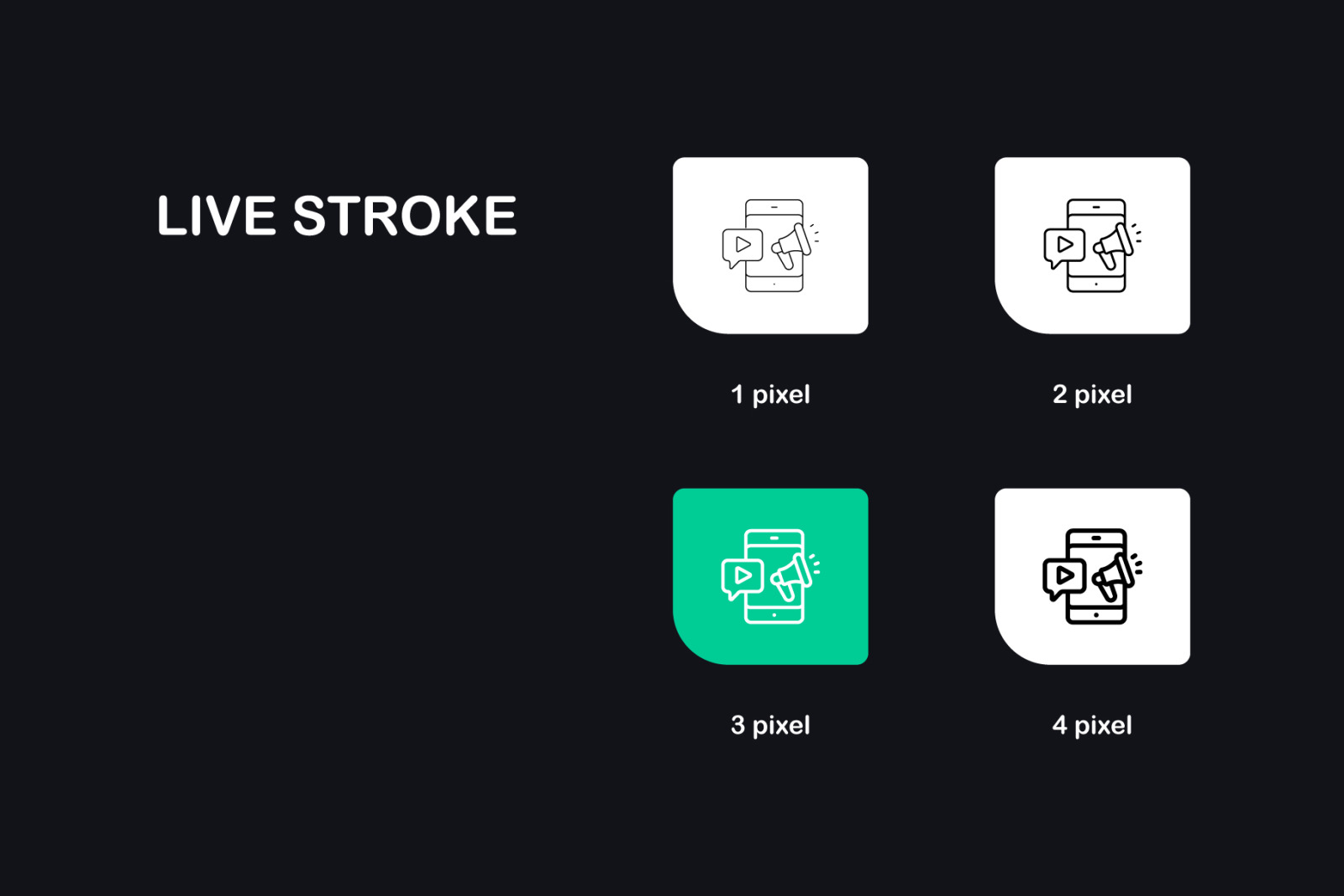 Digital Marketing Linear Icons