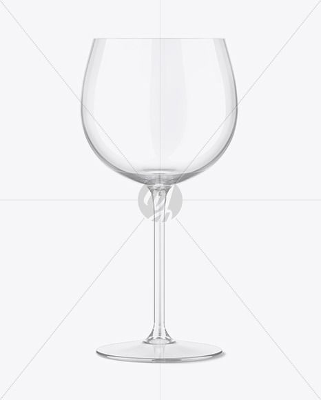 Empty Transparent Wine Glass Mockup