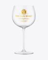 Empty Transparent Wine Glass Mockup