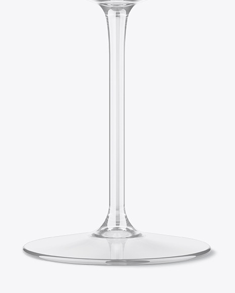 Empty Transparent Wine Glass Mockup