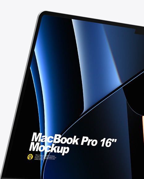 MacBook Pro 16-inch Silver Mockup