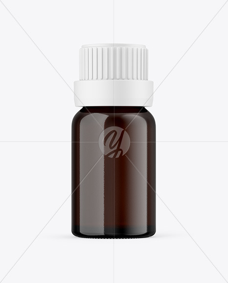 Dark Amber Bottle Mockup