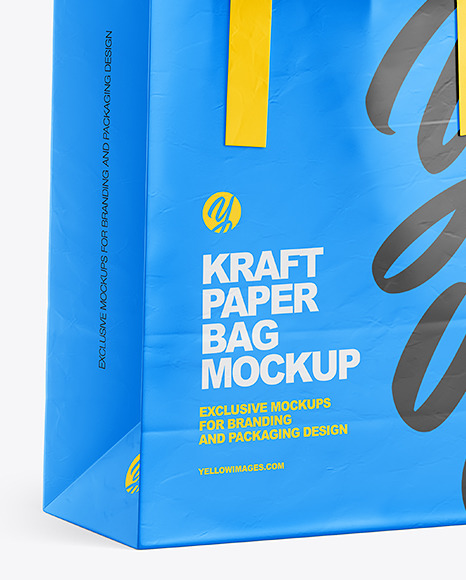 Matte Paper Bag w/ Handles Mockup