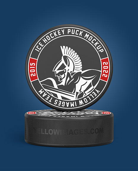 Two Hockey Pucks Mockup