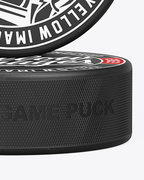 Two Hockey Pucks Mockup