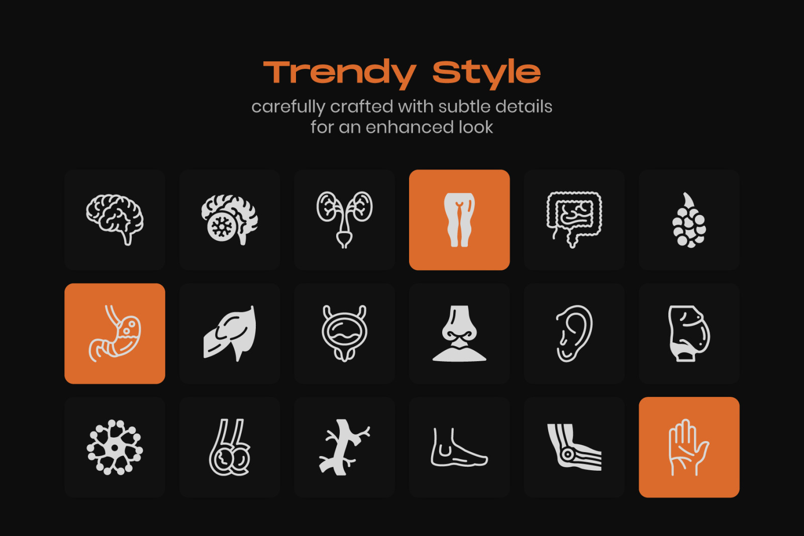 Body Anatomy Line Icons Pack