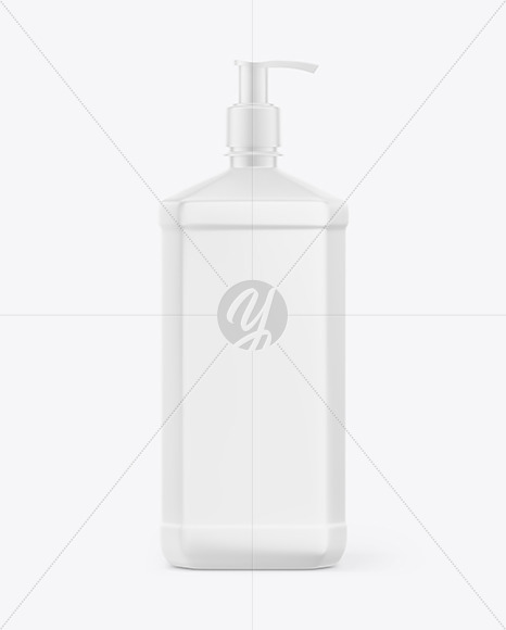 Matte Plastic Bottle With Dispenser Mockup