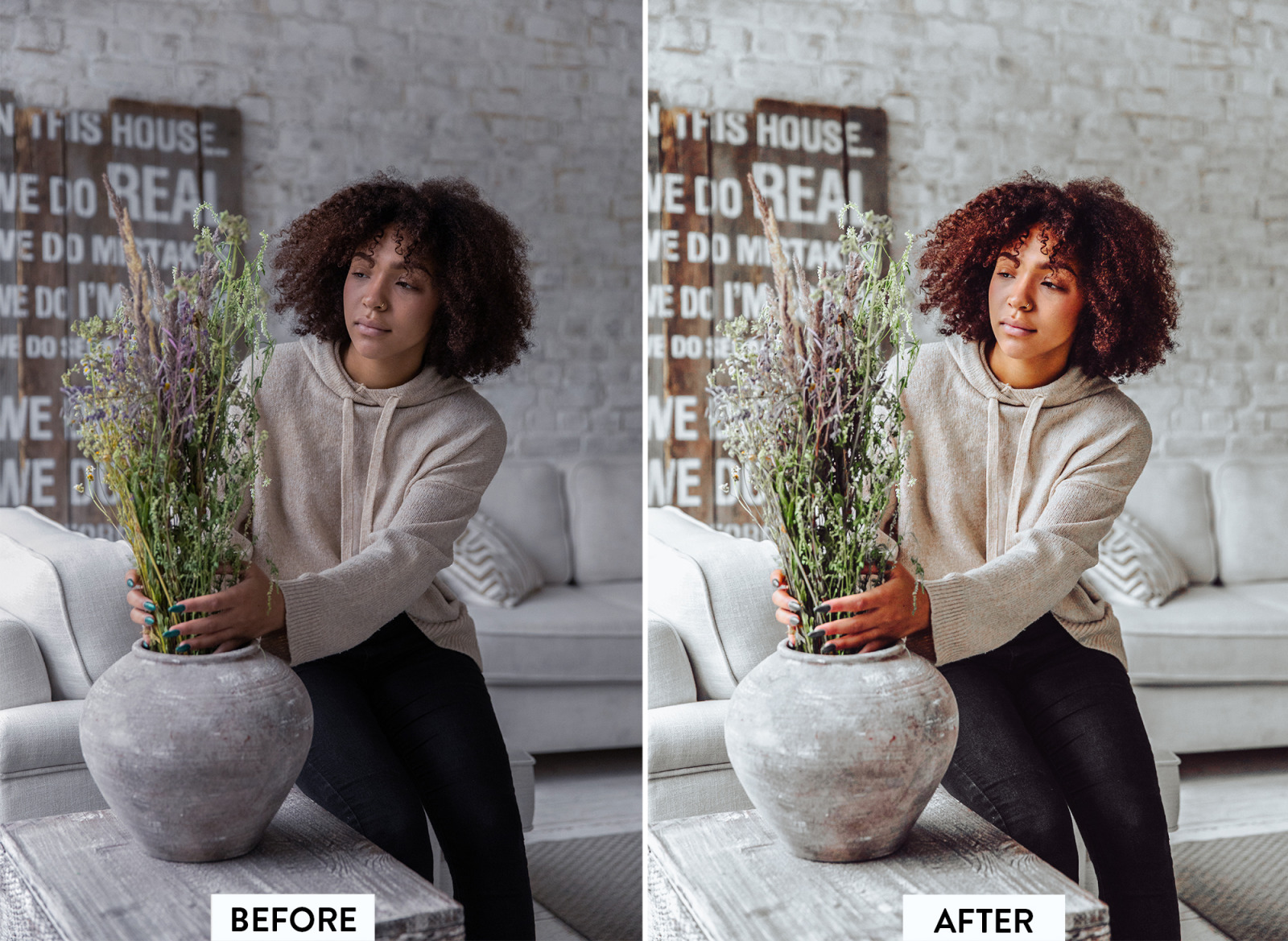 10 Dark Skin Lightroom Preset