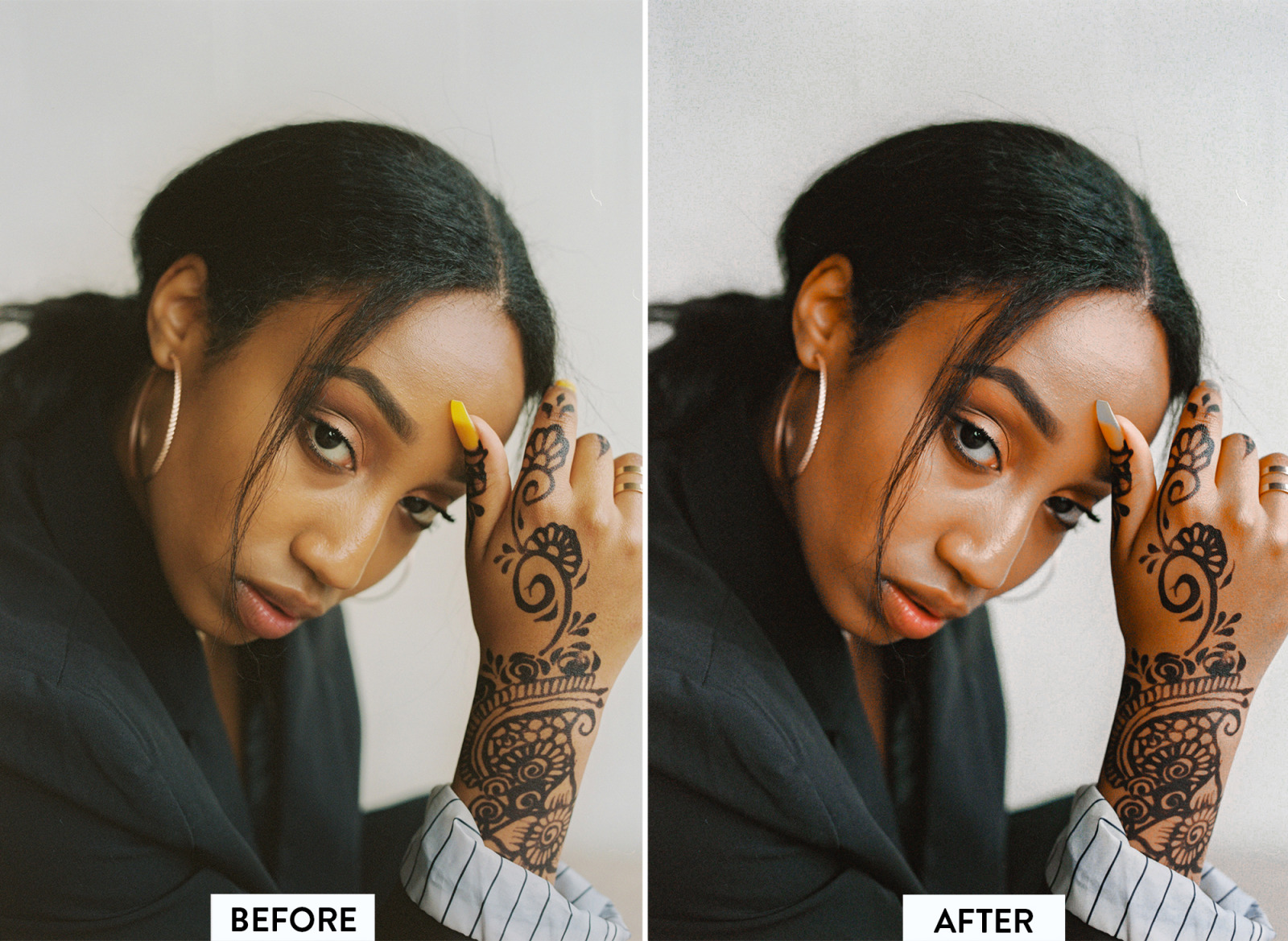 10 Dark Skin Lightroom Preset