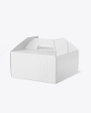 Corrugated Box w/ Handle Mockup