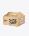 Corrugated Box w/ Handle Mockup