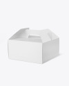 Kraft Cardboard Box w/ Handle Mockup