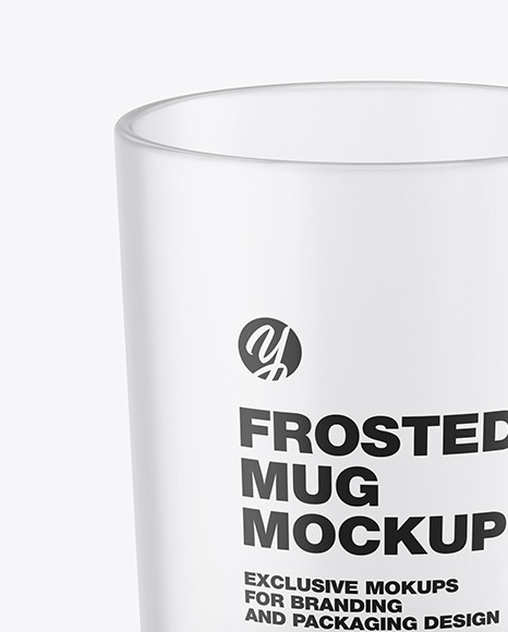 Frosted Glass Mug Mockup