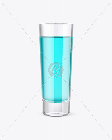 Clear Glass Shot with Liquor Mockup