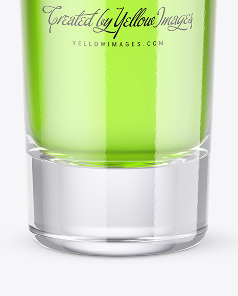 Clear Glass Shot with Liquor Mockup