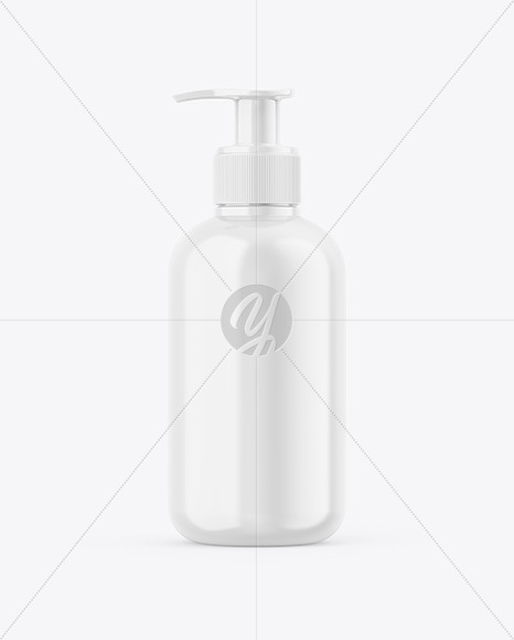 Glossy Bottle W/ Pump Mockup