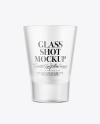 Empty Frosted Glass Shot Mockup