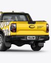 Pickup Truck Mockup - Back Half Side View