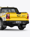 Pickup Truck Mockup - Back Half Side View