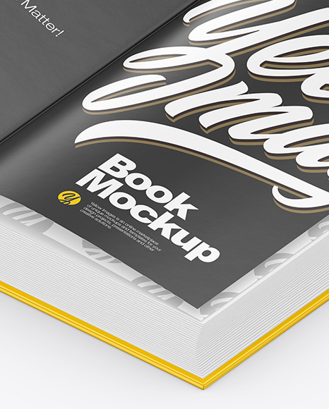 Opened Hardcover Book Mockup