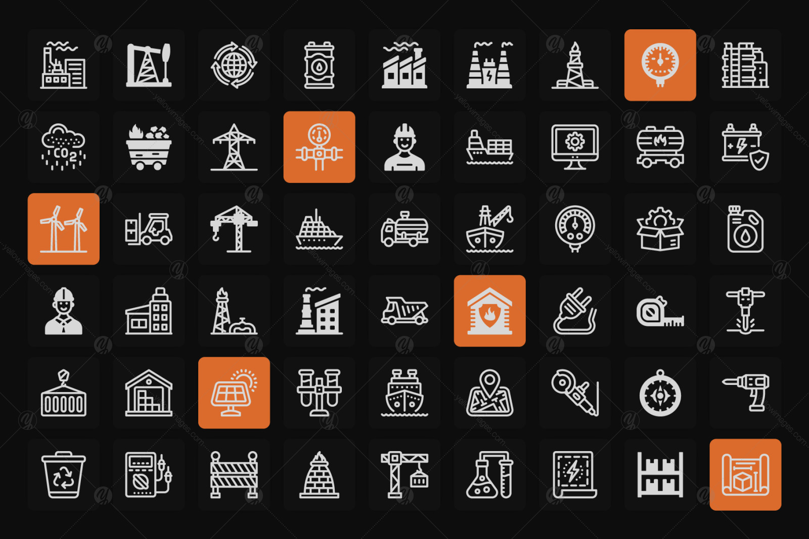 Pack of Industrial Linear Icons Pack of Industrial Linear Icons