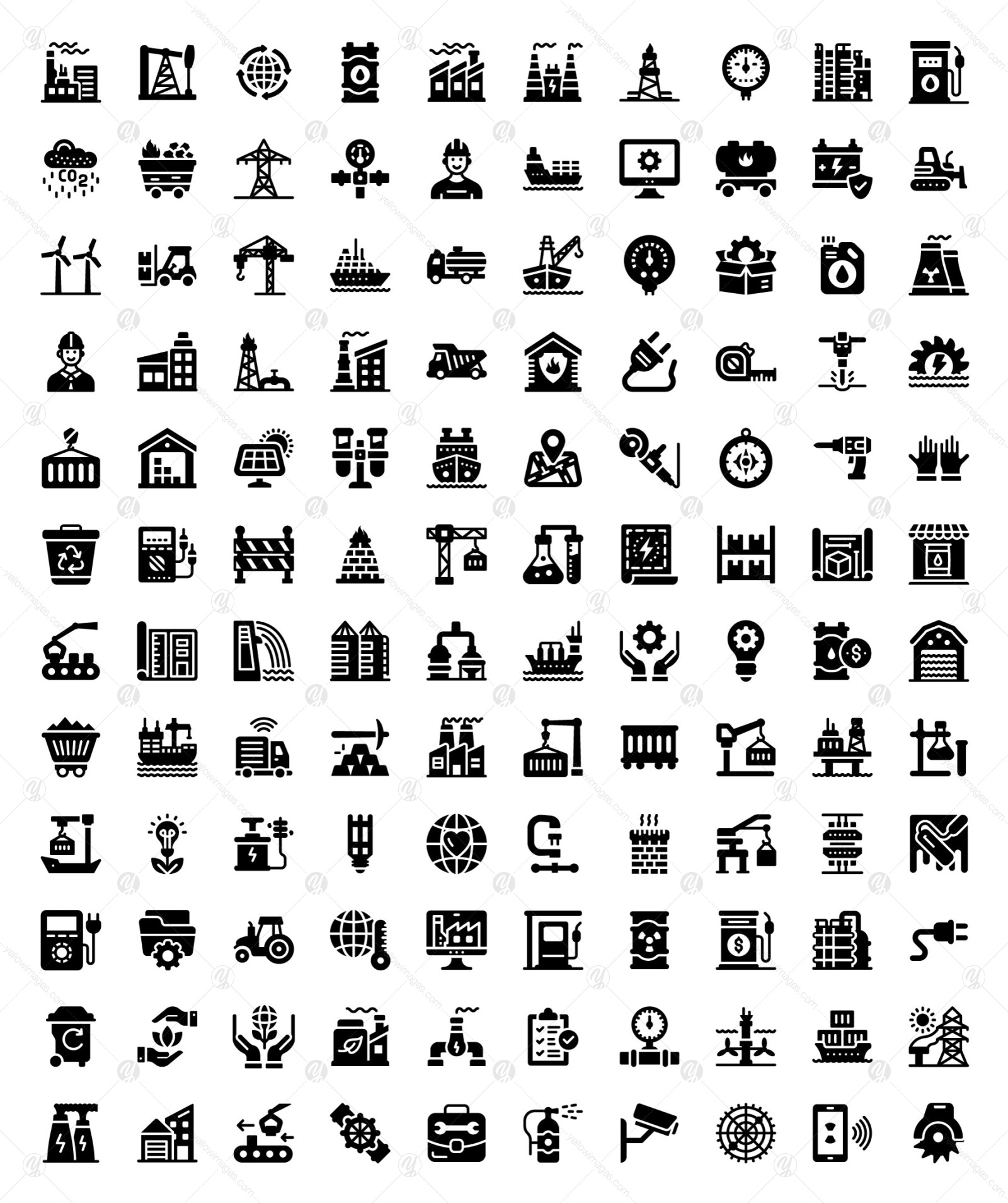 Pack of Industrial Linear Icons Pack of Industrial Linear Icons
