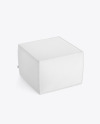 Leather Square Pouf Mockup