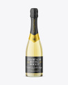 Clear Glass Champagne Bottle Mockup