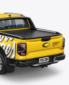 Pickup Truck Mockup - Back Half Side View