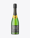 Green Glass Champagne Bottle Mockup