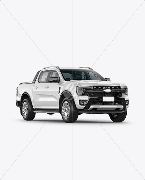 Pickup Truck Mockup - Half Side View