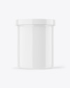 Glossy Plastic Jar Mockup