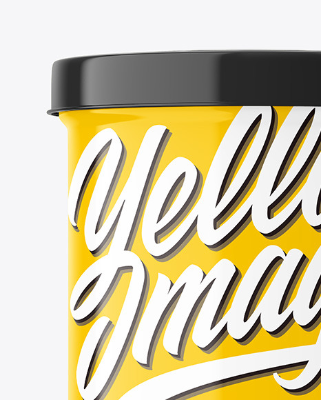 Glossy Plastic Jar Mockup