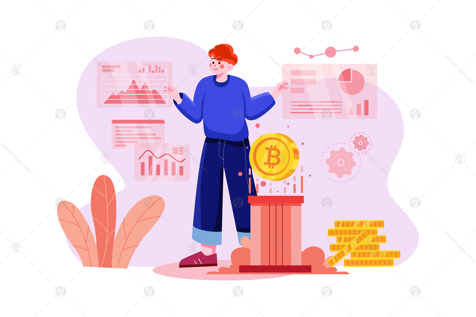 M437_Cryptocurrency Illustration Pack M437_Cryptocurrency Illustration Pack