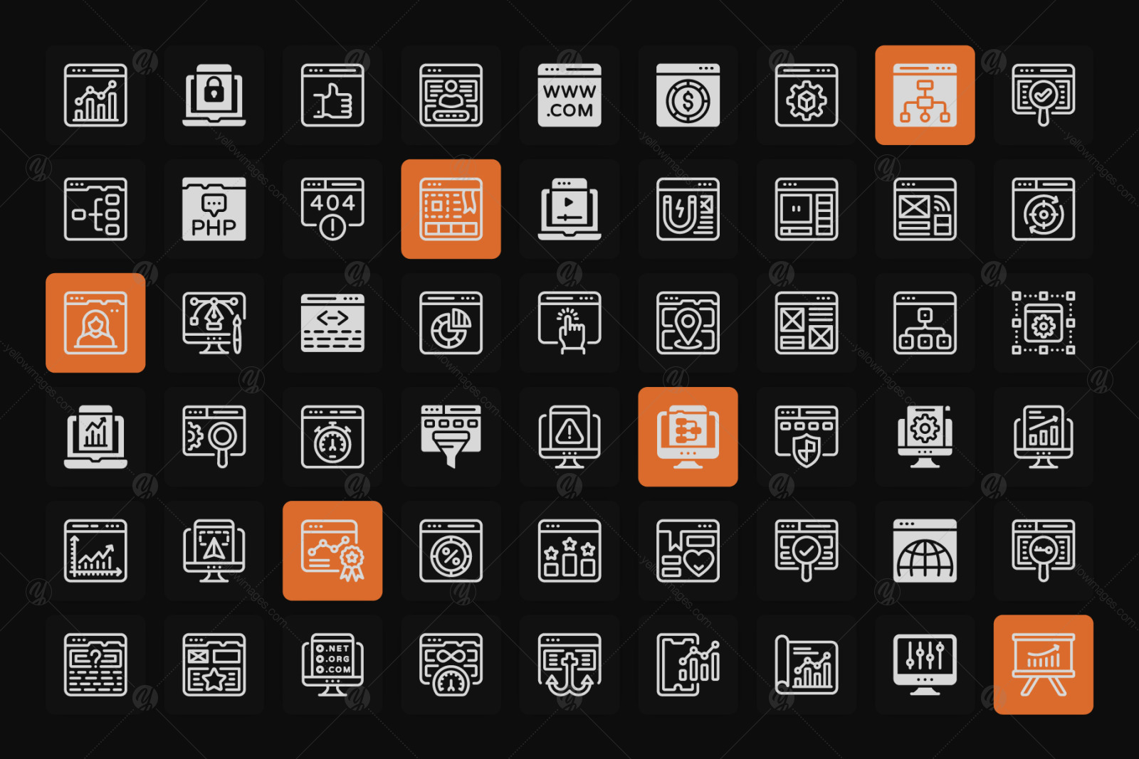 Web Development Linear Icons Pack