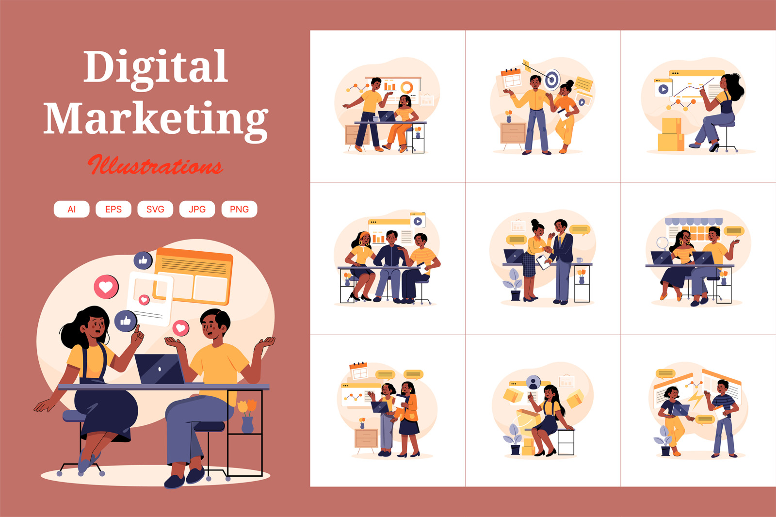 M442_Digital Marketing Illustration Pack M442_Digital Marketing Illustration Pack