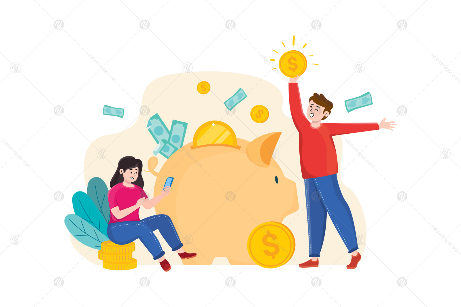 M428_Banking Services Illustration Pack M428_Banking Services Illustration Pack
