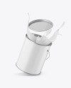 Matte Paint Bucket W/ Splash Mockup