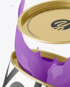 Matte Paint Bucket W/ Splash Mockup