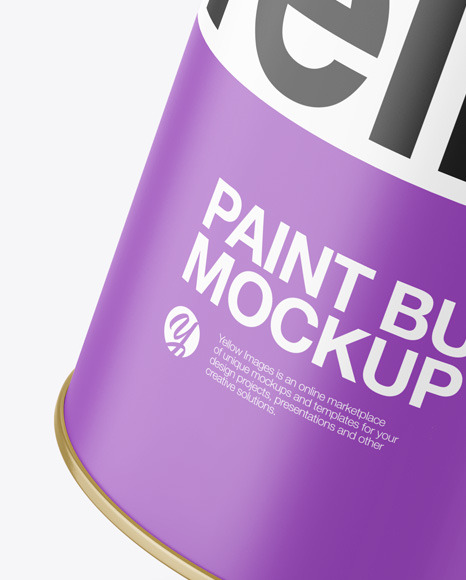 Matte Paint Bucket W/ Splash Mockup